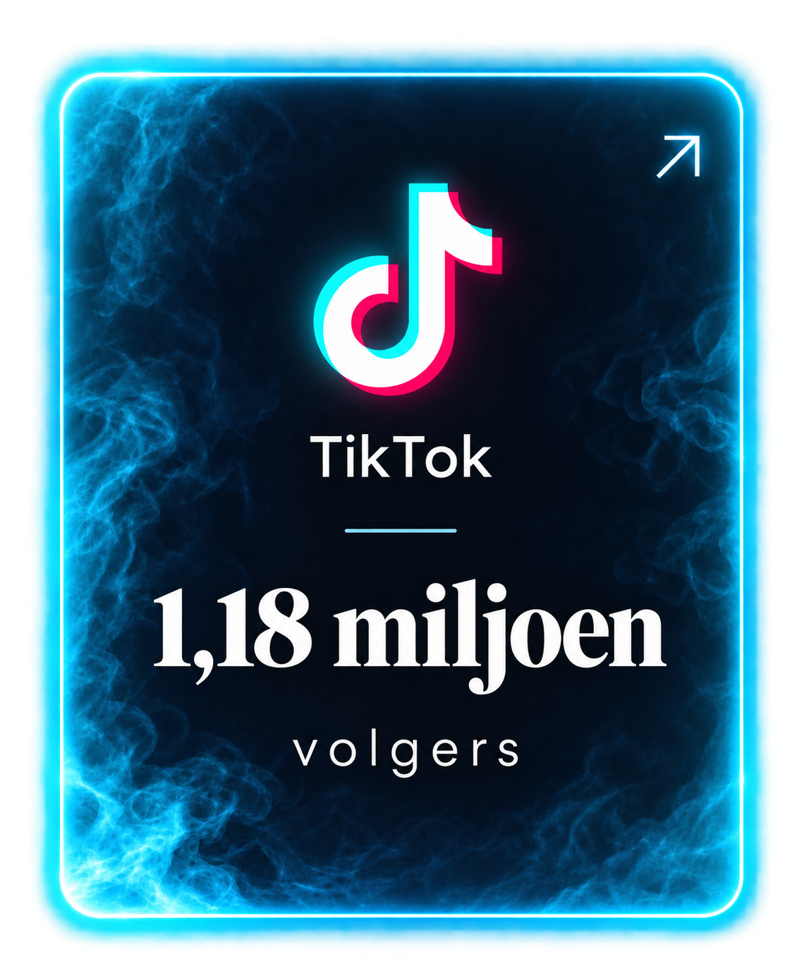 TikTok knop met ijzige gloed TikTok knop met ijzige gloed